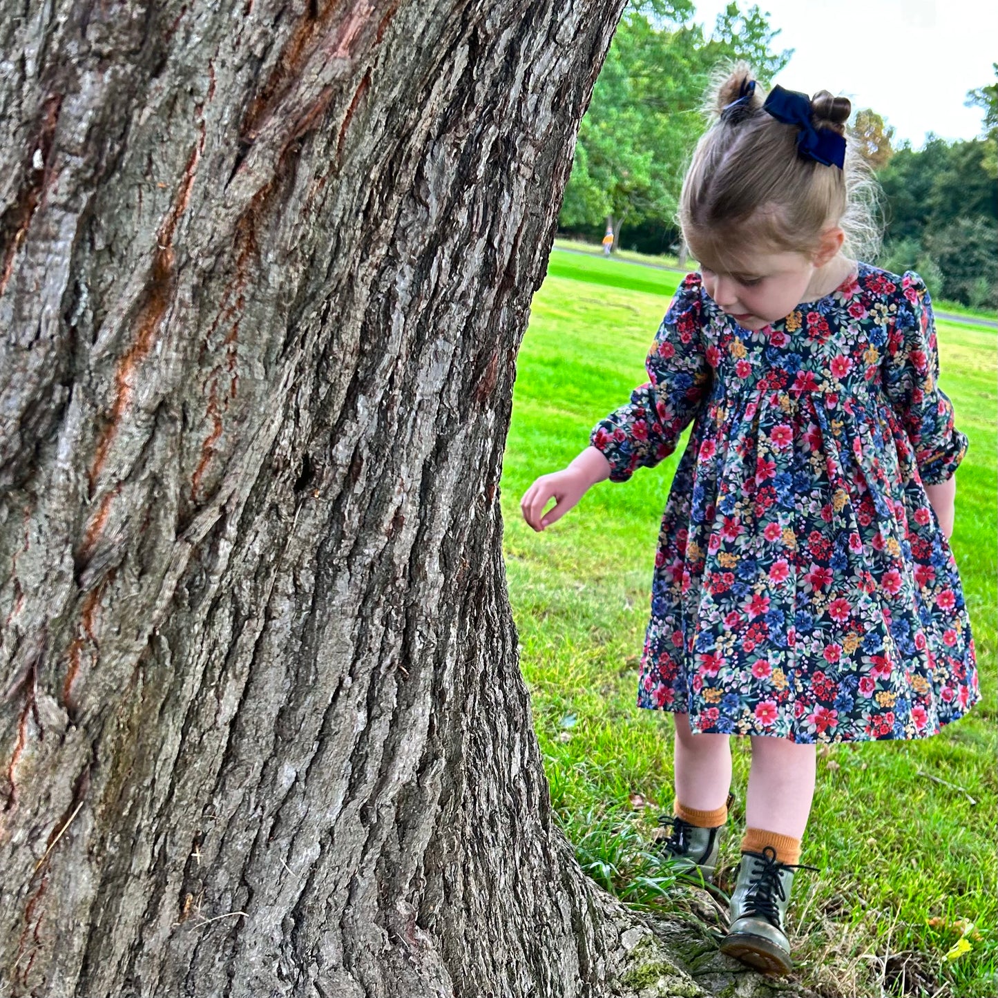 Ophelia Dress - Navy Bloom