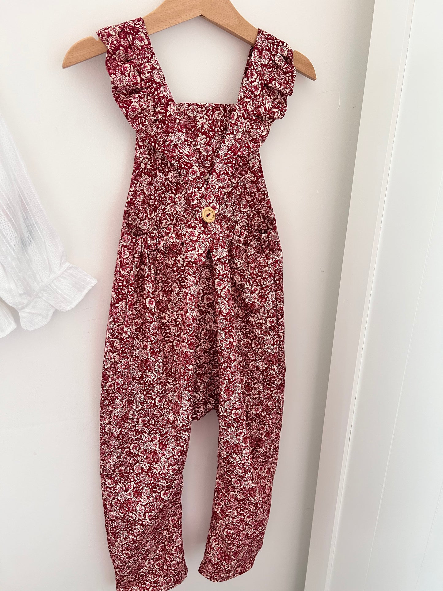 Polly Dungarees - Ruby Floral